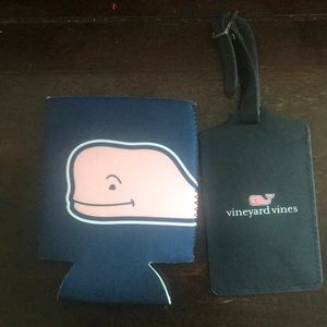 NEW Vineyard Vines Luggage Tag and Koozie